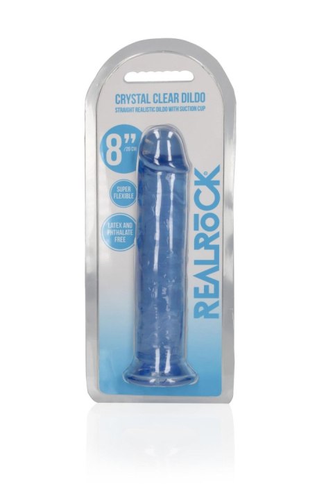 Przezroczyste dildo - Straight Realistic Dildo with Suction Cup - 8'' / 20 RealRock