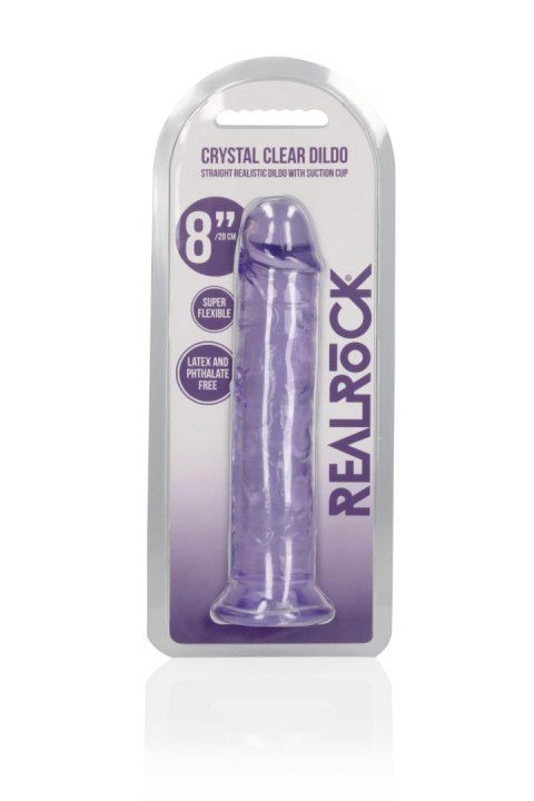 Przezroczyste dildo - Straight Realistic Dildo with Suction Cup - 8'' / 20 RealRock