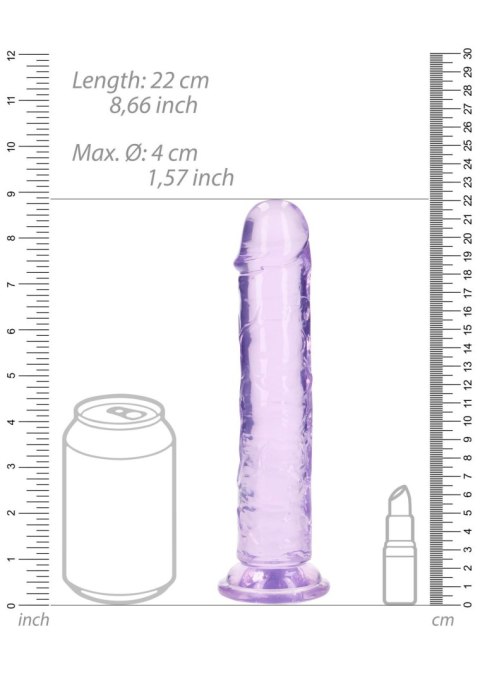 Przezroczyste dildo - Straight Realistic Dildo with Suction Cup - 8'' / 20 RealRock