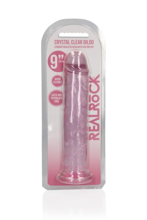 Przezroczyste dildo - Straight Realistic Dildo with Suction Cup - 9'' / 23 RealRock