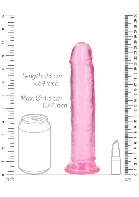 Przezroczyste dildo - Straight Realistic Dildo with Suction Cup - 9'' / 23 RealRock