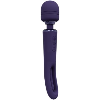 Masażer - Kiku - Rechargeable Double Ended Wand with Innovative G-Spot Flapping Stimulator - Purple Vive