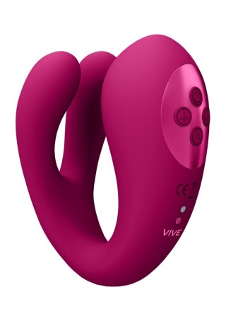 Wibrator - Yoko - Triple Action Vibrator Dual Prongs with Clitoral Pulse Wave Vive