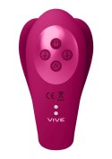 Wibrator - Yoko - Triple Action Vibrator Dual Prongs with Clitoral Pulse Wave Vive