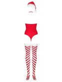Kostium Seksownej Śnieżynki - Kissmas body czerwone S/M Obsessive