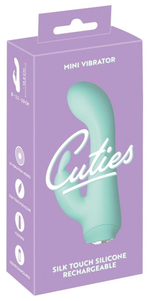 MIni Wibrator Królik - Cuties Mini Vibrator Green 4 Cuties