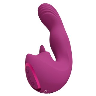 Wibrator - Yumi - Rechargeable Triple Motor - G-Spot Finger Motion Vibrator and Flickering Tongue Stimul Vive