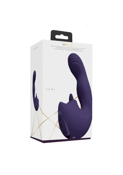 Wibrator - Yumi - Rechargeable Triple Motor - G-Spot Finger Motion Vibrator and Flickering Tongue Stimul Vive