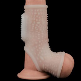 Vibrating Drip Knights Ring with Scrotum Sleeve (White) Lovetoy