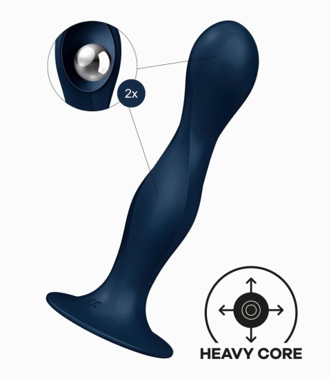 Dildo analne 2w1 - Double Ball-R (dark blue)