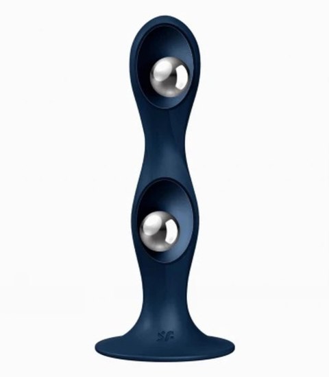 Dildo analne 2w1 - Double Ball-R (dark blue)