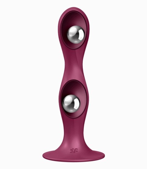 Dildo analne 2w1 - Double Ball-R (red)