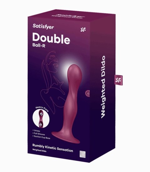 Dildo analne 2w1 - Double Ball-R (red)