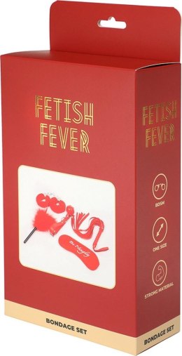 Zestaw BDSM - Fetish Fever - Bondage Set - 5 pieces - Red Fetish Fever