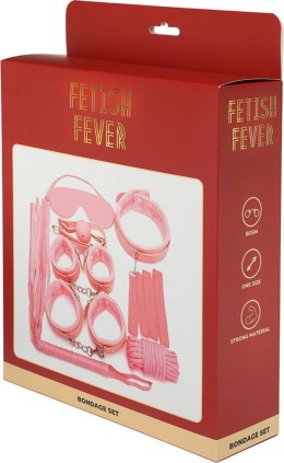 Zestaw BDSM - Fetish Fever - Bondage Set - 7 pieces - Pink Fetish Fever