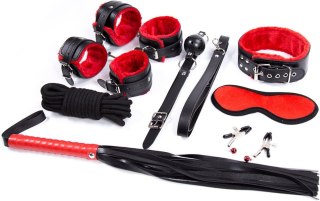 Fetish Fever - Bondage Set - 9 pieces - Red/Black Fetish Fever