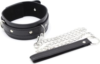 Obroża i smycz - Fetish Fever - Collar with leash - Black Fetish Fever