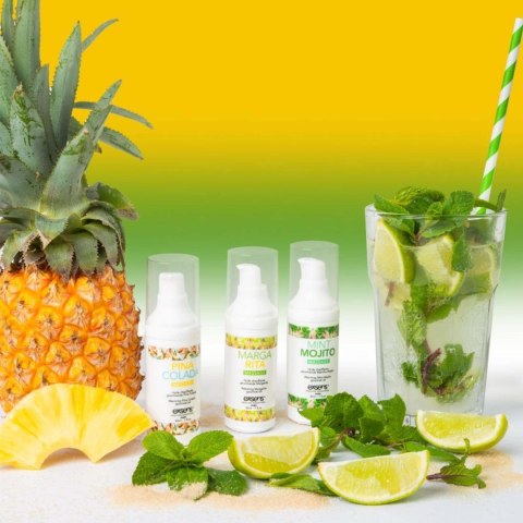 Zestaw smakowych olejków do masażu - LET'S CELEBRATE! Warming gourmet massage oils (Mint Mojito, Margarita, Pina Colada) 3x30ml