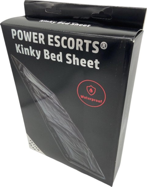 Prześcieradło wodoodporne - BR190 - Kinky Bed Sheet Black - 160 x 227 CM Power Escorts