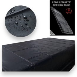 Prześcieradło wodoodporne - BR190 - Kinky Bed Sheet Black - 160 x 227 CM Power Escorts