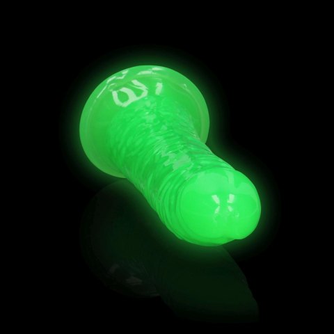 Świecące Dildo - Slim Realistic Dildo with Suction Cup - Glow in the Dark - 7'' / 18 cm RealRock