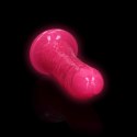 Świecące Dildo - Slim Realistic Dildo with Suction Cup - Glow in the Dark - 7'' / 18 cm RealRock