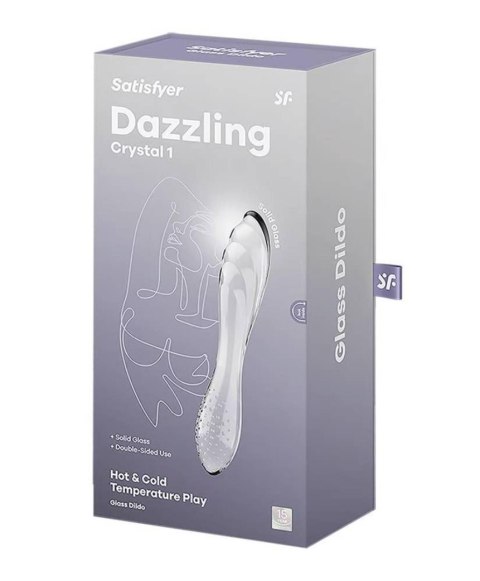 Uniwersalne Dwustronne Dildo - Dazzling Crystal 1 (transparent)