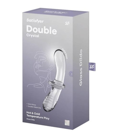 Uniwersalne Dwustronne Dildo - Double Crystal (transparent)