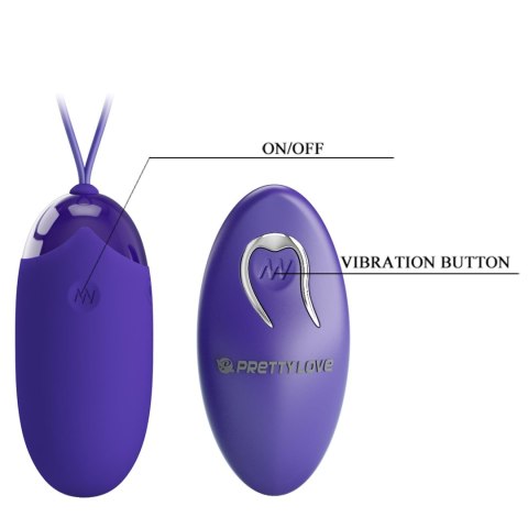 Wibrujace Jajko - Berger - Youth, Wireless remote control 12 vibration functions Pretty Love