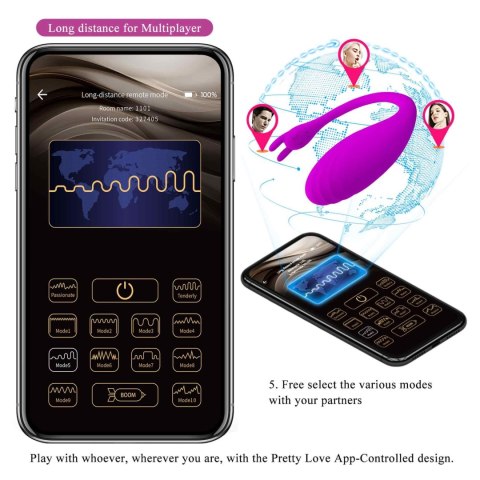 PRETTY LOVE - Catalina, 12 vibration functions Mobile APP Long-distance Control Pretty Love