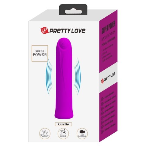 Mini Wibrator Pocisk - Curtis, 12 vibration functions Memory function Pretty Love