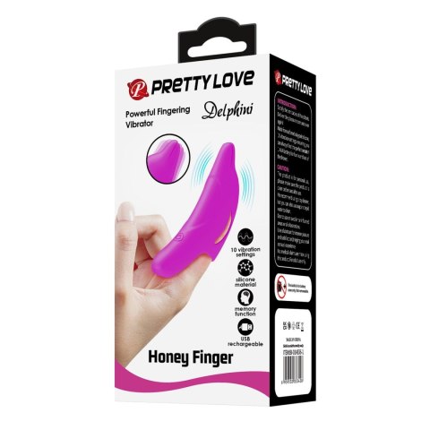 Wibrująca nakładka na palec - Delphini, Honey Finger, 10 vibration functions Pretty Love