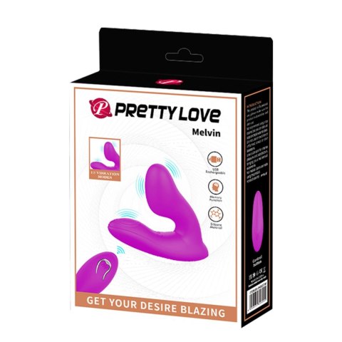 Podwójny wibrator sterowany pilotem - Melvin, 12 vibration functions Memory function Wireless remote control Pretty Love