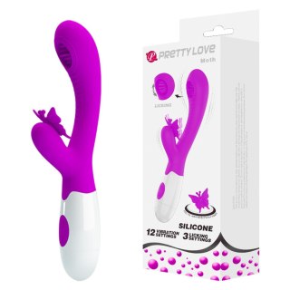 Wibrator Królik - Moth, 12 vibration functions 3 licking settings Pretty Love