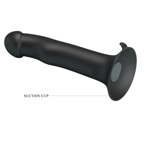 Wibrujące Dildo - Murray BLACK, 12 vibration functions 12 pulse wave settings Suction base Pretty Love