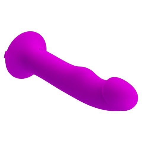 Wibrujące Dildo - Murray PURPLE, 12 vibration functions 12 pulse wave settings Suction base Pretty Love