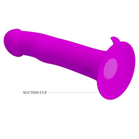 Wibrujące Dildo - Murray PURPLE, 12 vibration functions 12 pulse wave settings Suction base Pretty Love