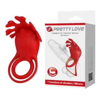 Wibrujący pierścień erekcyjny - VIBRATION PENIS RING, Ruben, 7 vibration functions Pretty Love