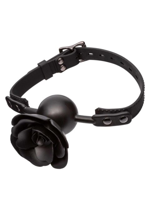 Knebel z wyjmowaną różą - Removable Rose Gag Black