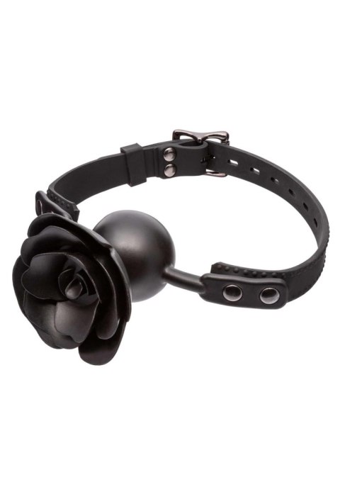 Knebel z wyjmowaną różą - Removable Rose Gag Black