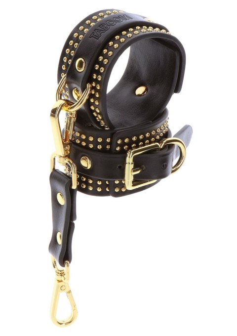 Kajdanki na nogi - Studded Ankle Cuffs Set Black