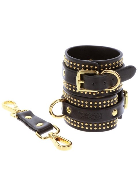 Kajdanki na ręce - Studded Wrist Cufs Set Black