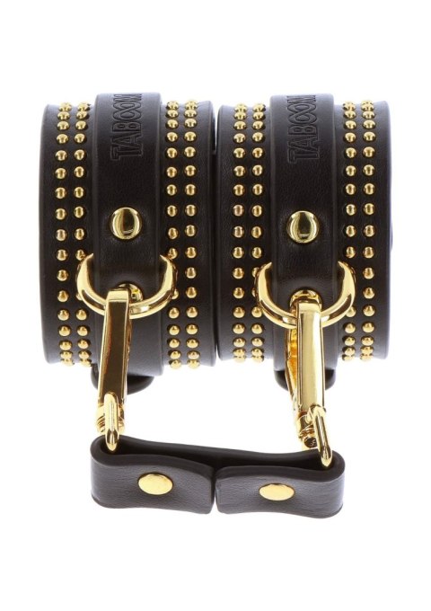 Kajdanki na ręce - Studded Wrist Cufs Set Black