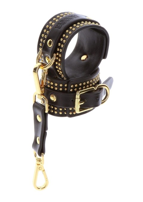 Kajdanki na ręce - Studded Wrist Cufs Set Black