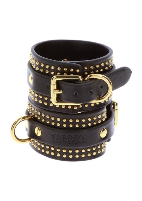 Kajdanki na ręce - Studded Wrist Cufs Set Black