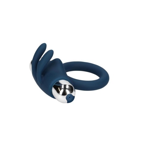 Wibrujacy pierścień erekcyjny - Vibrating Rabbit Cock Ring - Baltic Blue Loveline