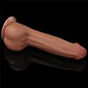 Realistyczne Dildo 29 cm - 11.5'' King Sized Sliding Skin Dual Layer Dong Brown Lovetoy