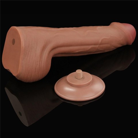 Realistyczne Dildo 29 cm - 11.5'' King Sized Sliding Skin Dual Layer Dong Brown Lovetoy