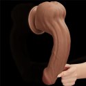 Realistyczne Dildo 29 cm - 11.5'' King Sized Sliding Skin Dual Layer Dong Brown Lovetoy