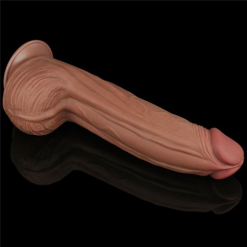 Realistyczne Dildo 31 cm - 12'' King Sized Sliding Skin Dual Layer Dong Brown Lovetoy